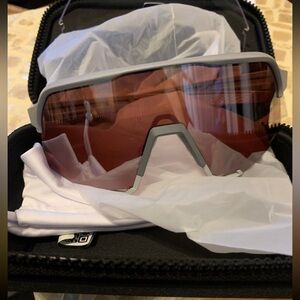 100% S3 Sport Sunglasses Soft Tact Stone Grey Hiper Crimson Silver Mirror Lens ✅